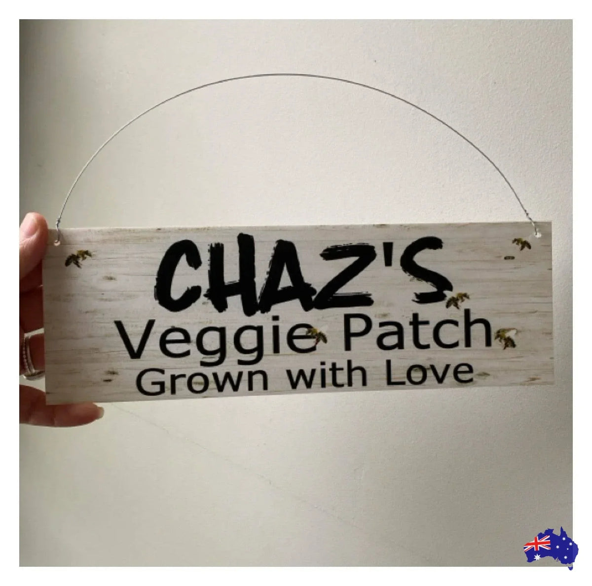 Custom Veggie Patch Garden Bees Sign - The Renmy Store Homewares & Gifts