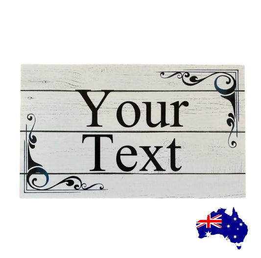 Custom Personalised Nautical White Navy Timber Wood Sign - The Renmy Store Homewares & Gifts