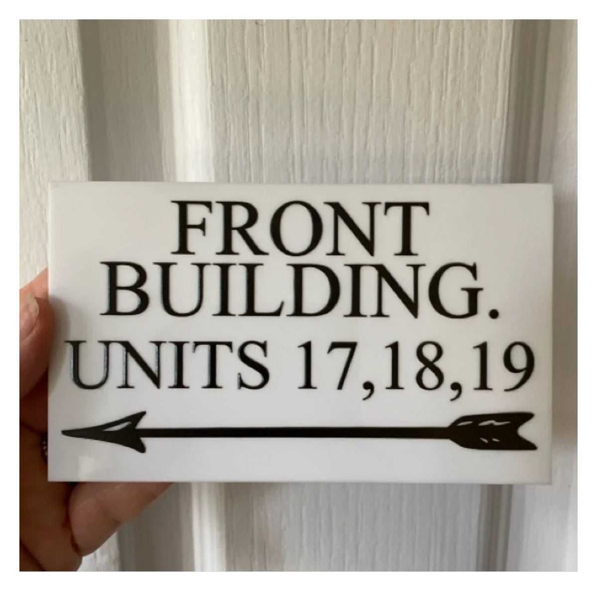 Custom Personalised Arrow White Sign - The Renmy Store Homewares & Gifts