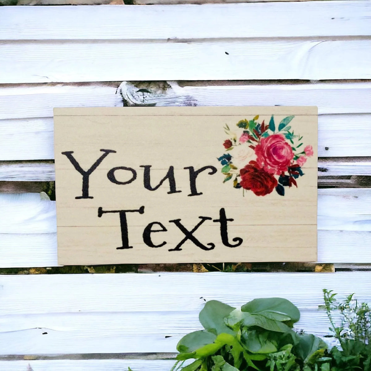 Floral Custom Persoanlised Address Cottage Sign - The Renmy Store Homewares & Gifts