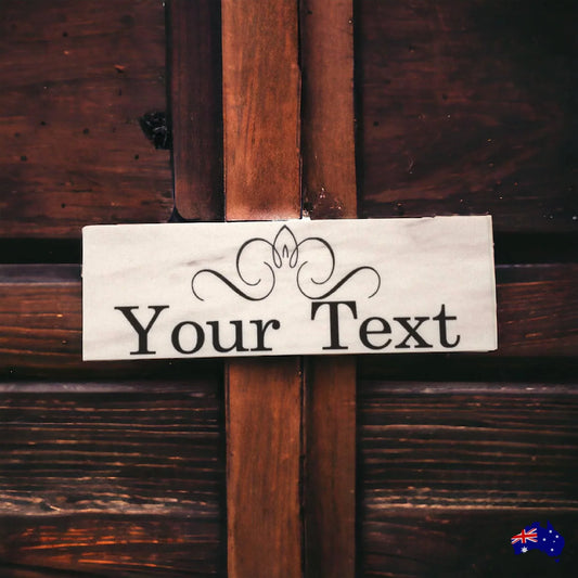 Custom Personalised Shabby Chic Scroll Sign - The Renmy Store Homewares & Gifts