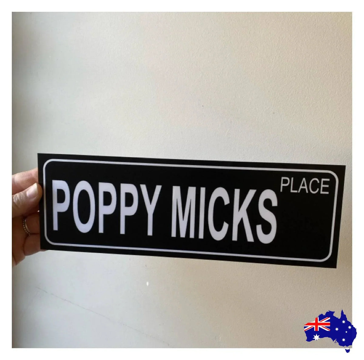 Street Black Custom Personalised Sign - The Renmy Store Homewares & Gifts