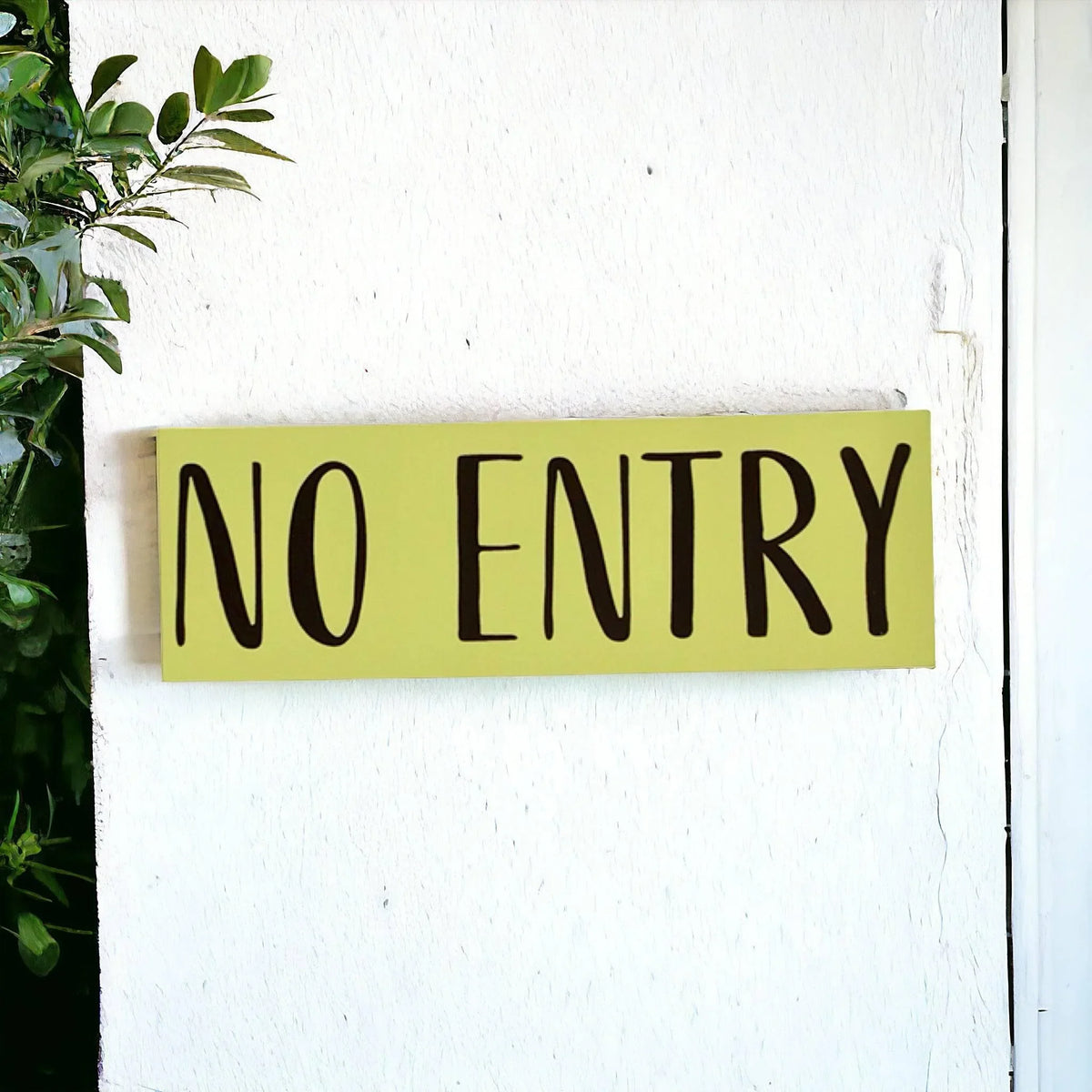 No Entry Yellow Sign - The Renmy Store Homewares & Gifts