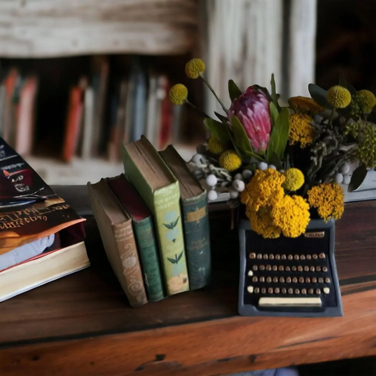 Writer Black Funky Pot Plant Small - The Renmy Store Homewares & Gifts