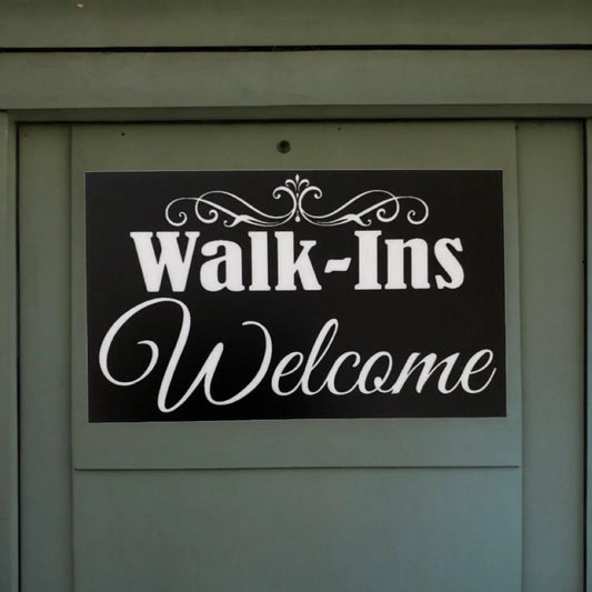Walk-Ins Welcome Business Shop Hairdresser Barber Massage Sign - The Renmy Store Homewares & Gifts