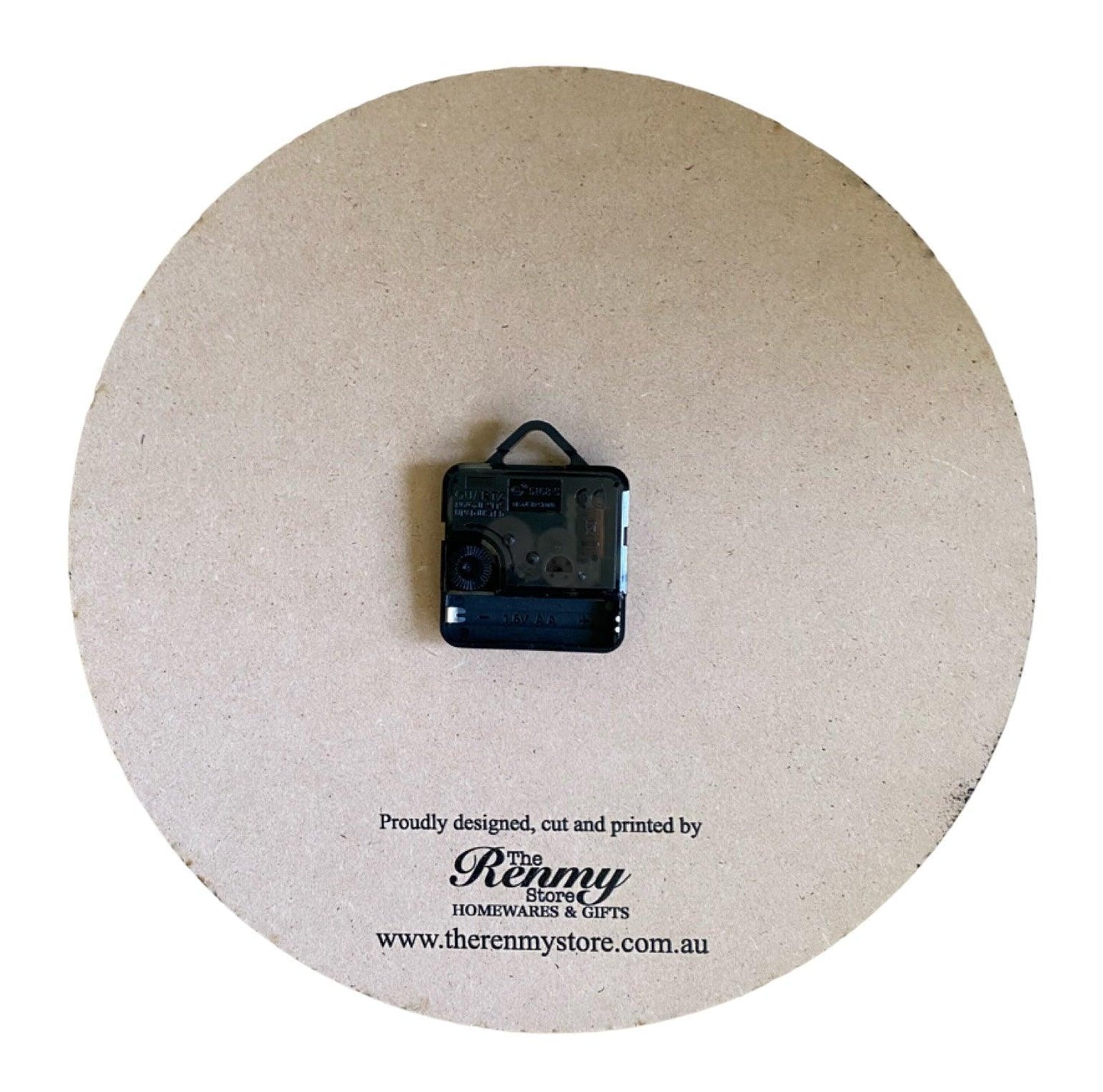 Clock Wall Rustic Black Blackboard Aussie Made - The Renmy Store Homewares & Gifts