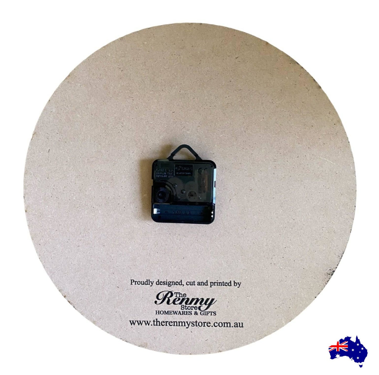 Clock Wall Rustic Dark Texture Aussie Made - The Renmy Store Homewares & Gifts