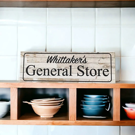 General Store Pantry Name Custom Personalised Sign - The Renmy Store Homewares & Gifts
