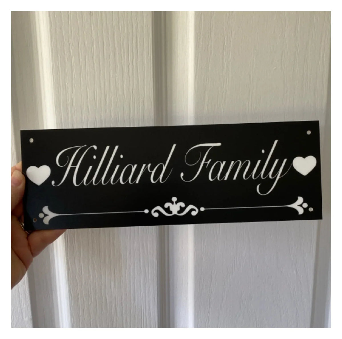 Family Name Custom Personalised Vintage Black Sign - The Renmy Store Homewares & Gifts