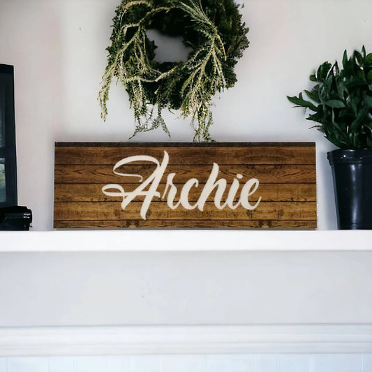 Label Name Custom Personalised Text Dark Sign - The Renmy Store Homewares & Gifts