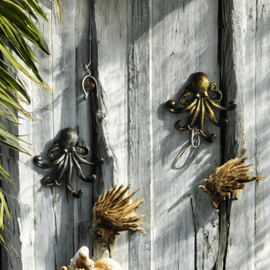 Octopus Wall Hook Coastal Cast Iron - The Renmy Store Homewares & Gifts