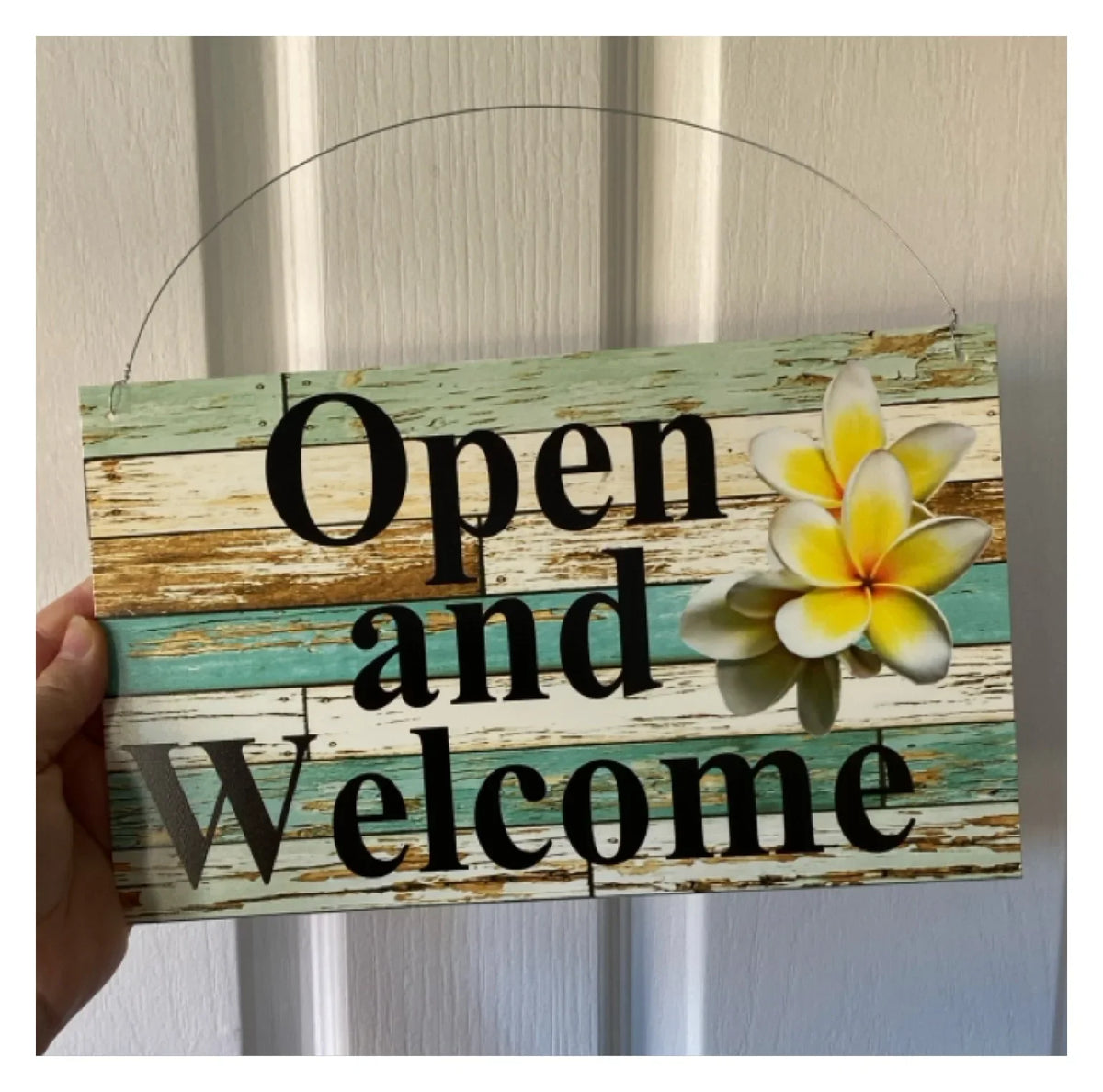 Frangipani Custom Personalised Blue Sign - The Renmy Store Homewares & Gifts