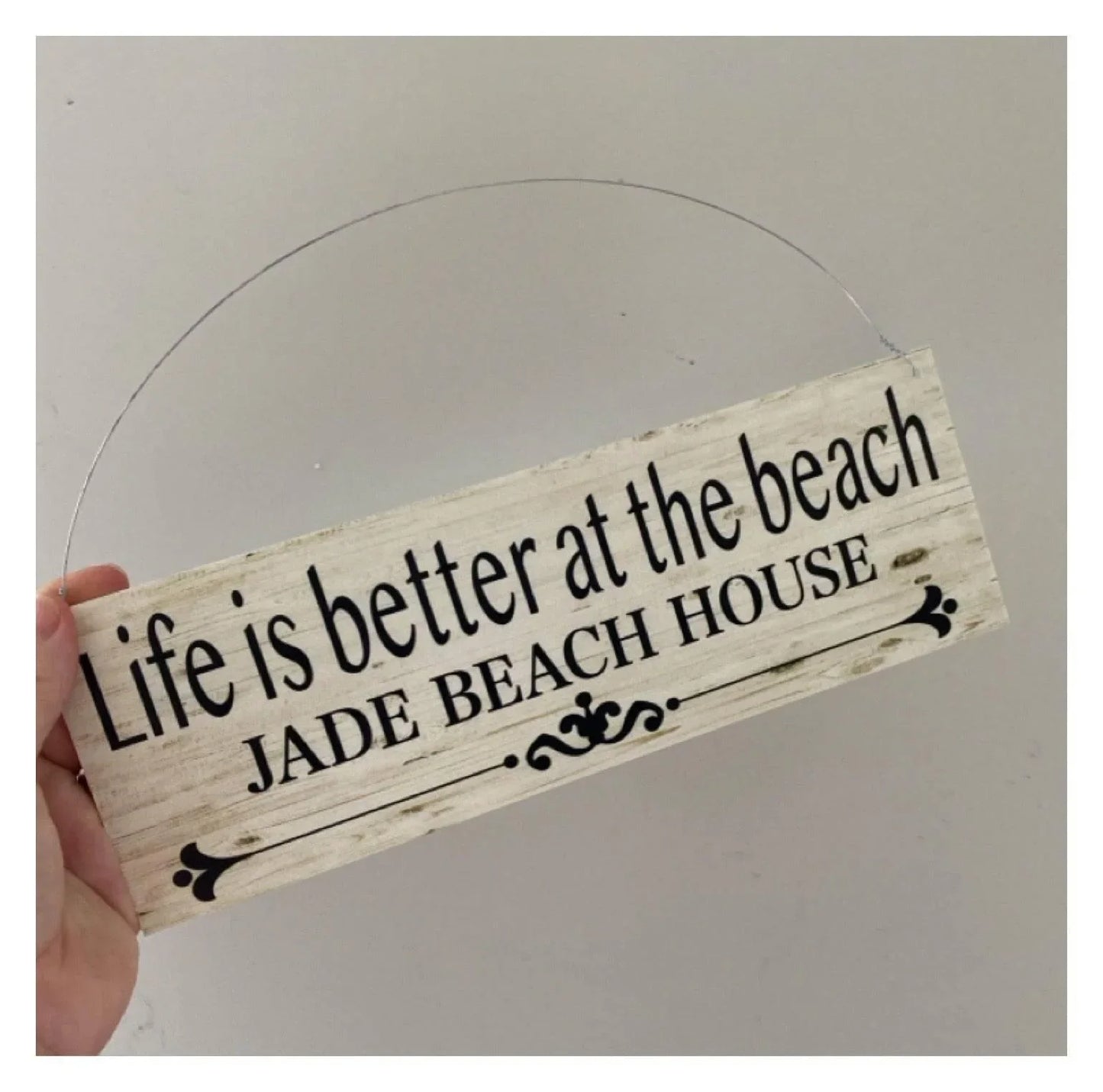 Life Is Better At The Beach Custom Personalised Sign - The Renmy Store Homewares & Gifts