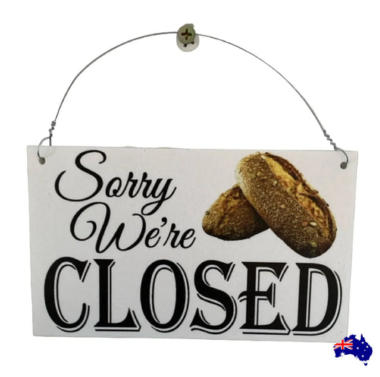 Open Closed Bakery Bread Cafe Shop Hanging Sign - The Renmy Store Homewares & Gifts