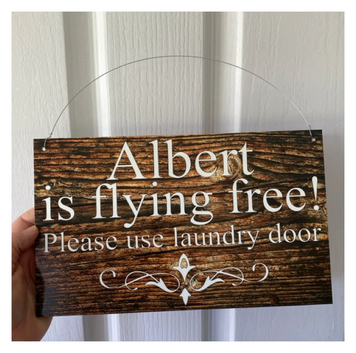 Custom Sign Personalised - Dark Wood Timber Look - Australian Made