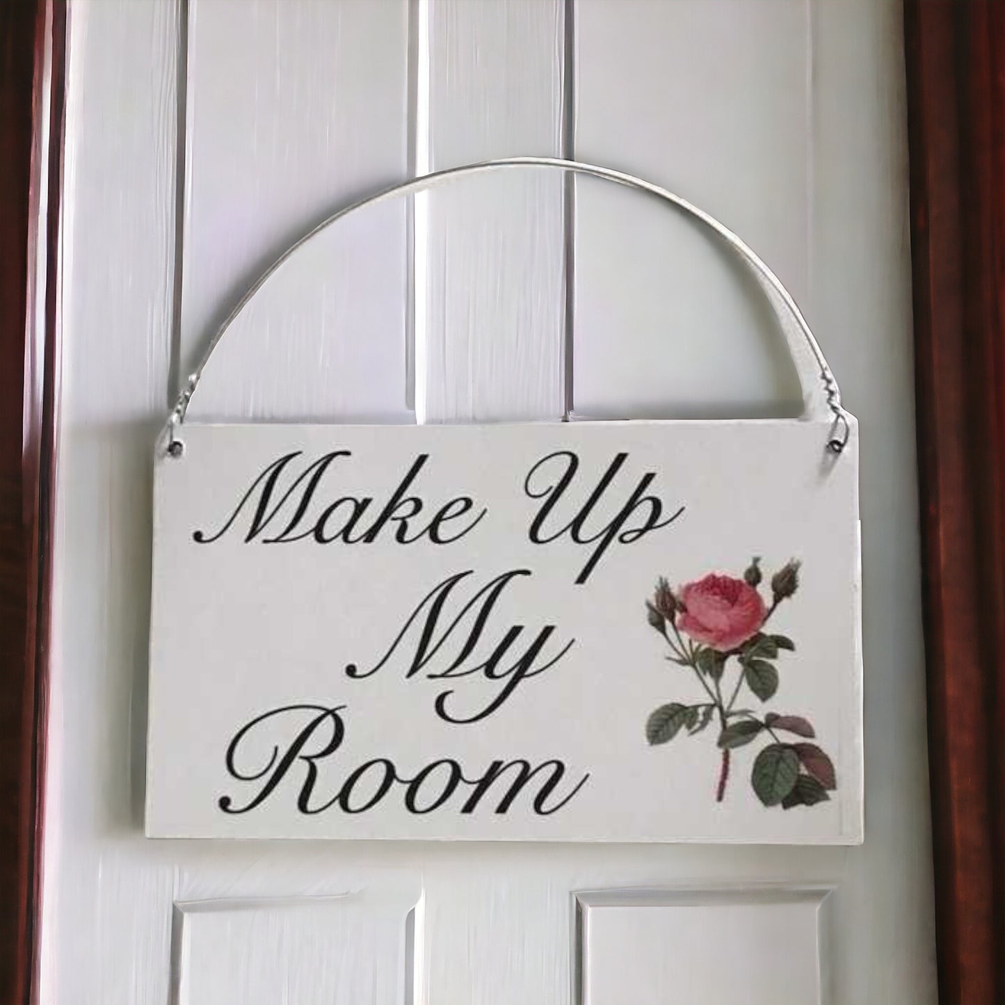 Do Not Disturb Make Up My Room Double Sided Rose Sign - The Renmy Store Homewares & Gifts 