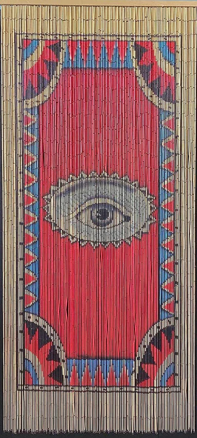 Curtain Eye Coastal Natural Bamboo Doorway