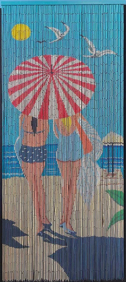 Curtain Summer Beach Coastal Natural Bamboo Doorway