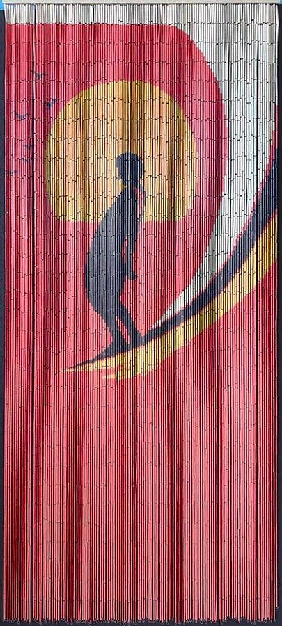 Curtain Surfer Beach Coastal Natural Bamboo Doorway