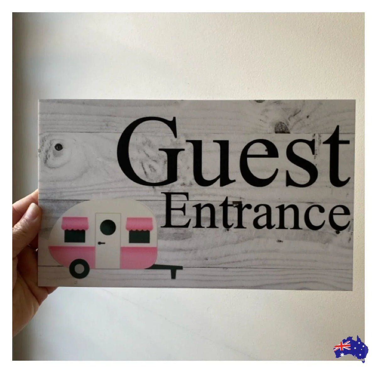 Caravan Vintage Chic Retro Custom Personalised Sign - The Renmy Store Homewares & Gifts