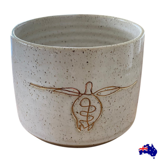 Handmade Turtle Ceramic Mug Cup | Aussie Made Wolf and Clay Coastal Gift