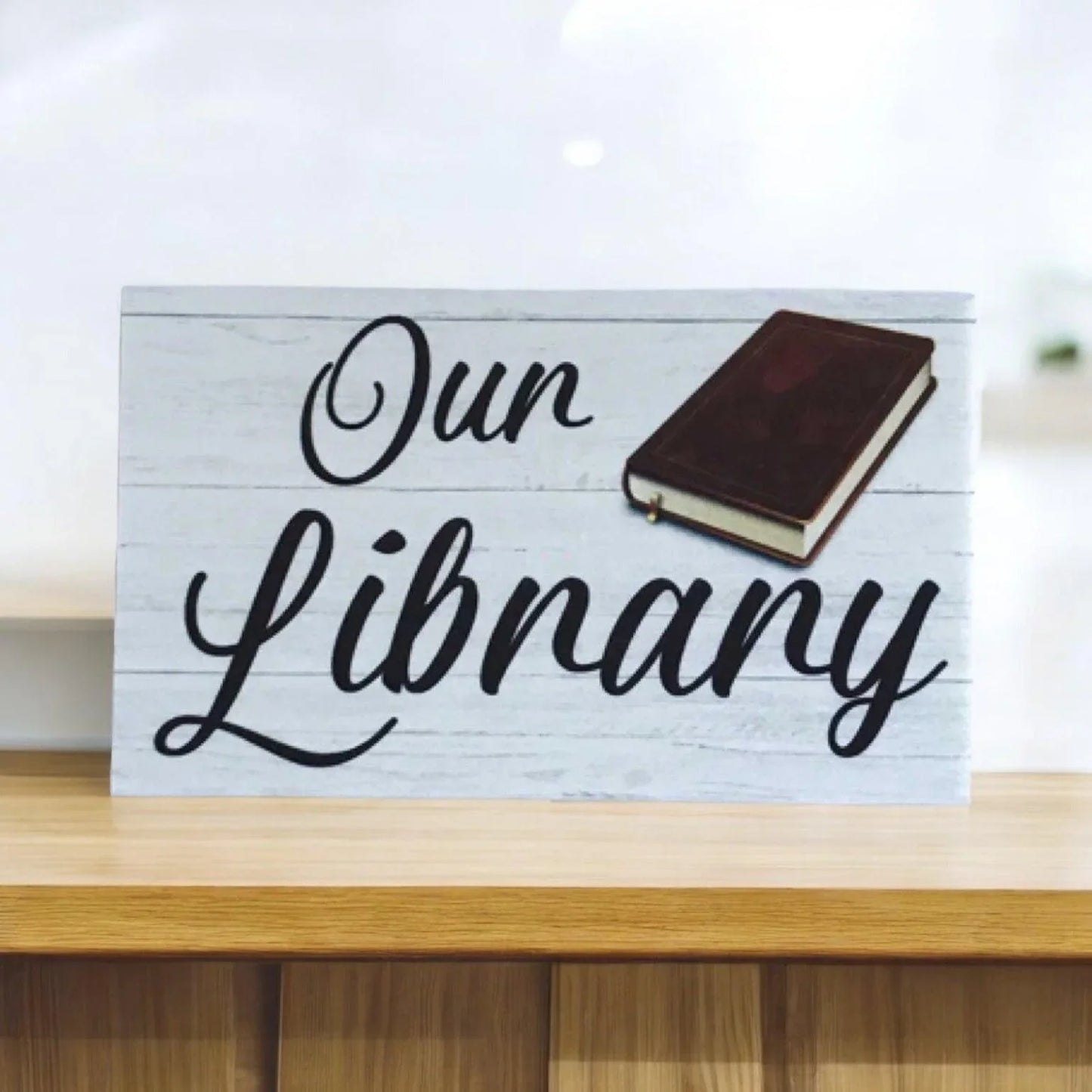 Our Library with Book Sign - The Renmy Store Homewares & Gifts