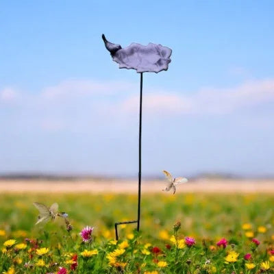 Bird Leaf Feeder Water Cast Iron Garden Stake