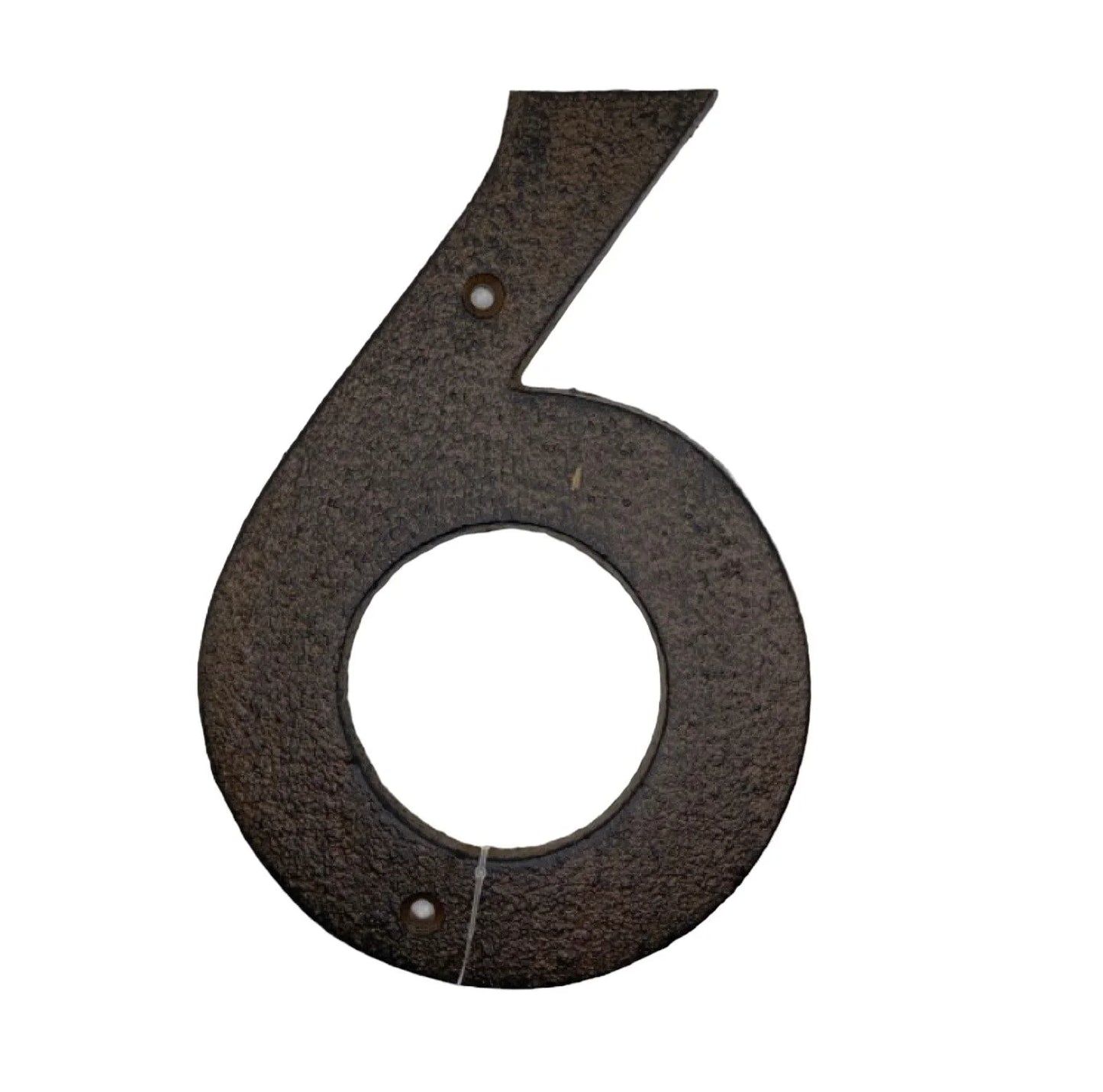 Number 6 Cast Iron Metal House Street Fence Wall Letterbox Large 16cm - The Renmy Store Homewares & Gifts