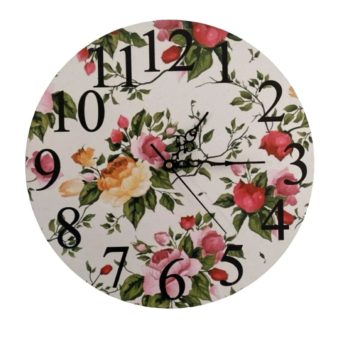 Clock Wall Country Cottage Floral Aussie Made - The Renmy Store Homewares & Gifts