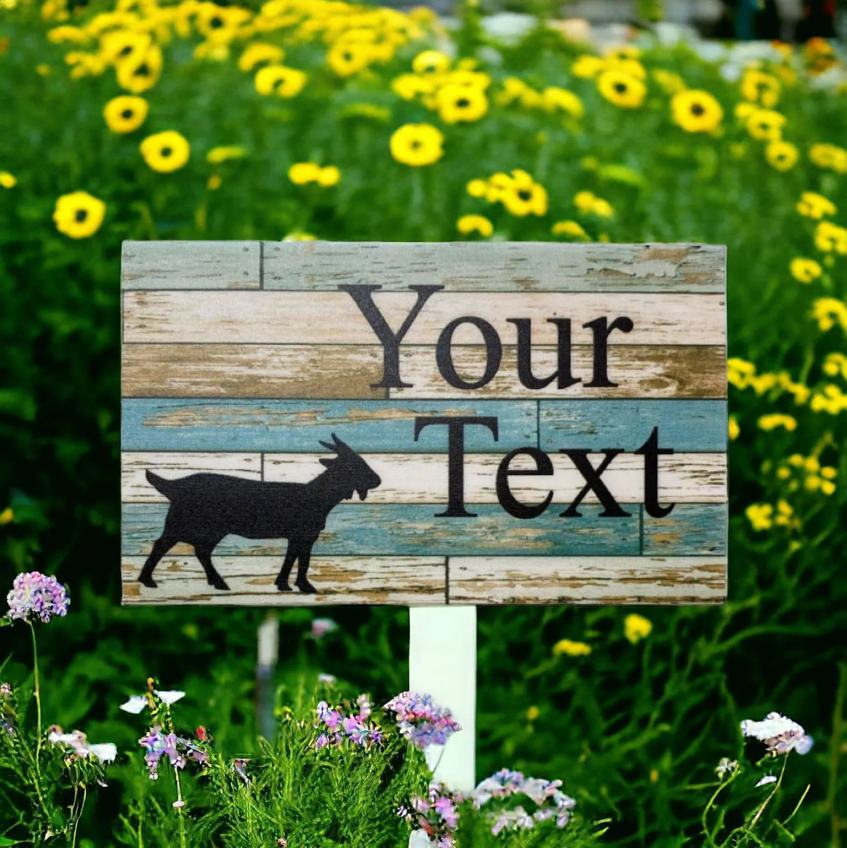 Goat Custom Personalised Country Blue Sign - The Renmy Store Homewares & Gifts