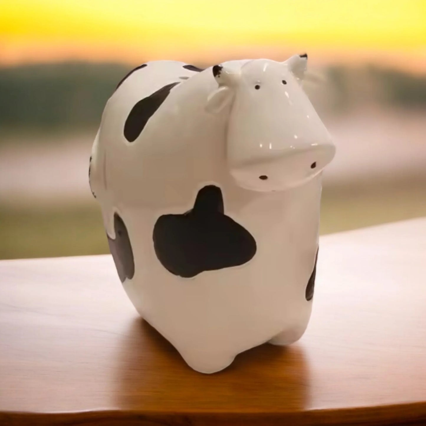 Cow Money Box Piggy Bank Savings Ornament - The Renmy Store Homewares & Gifts