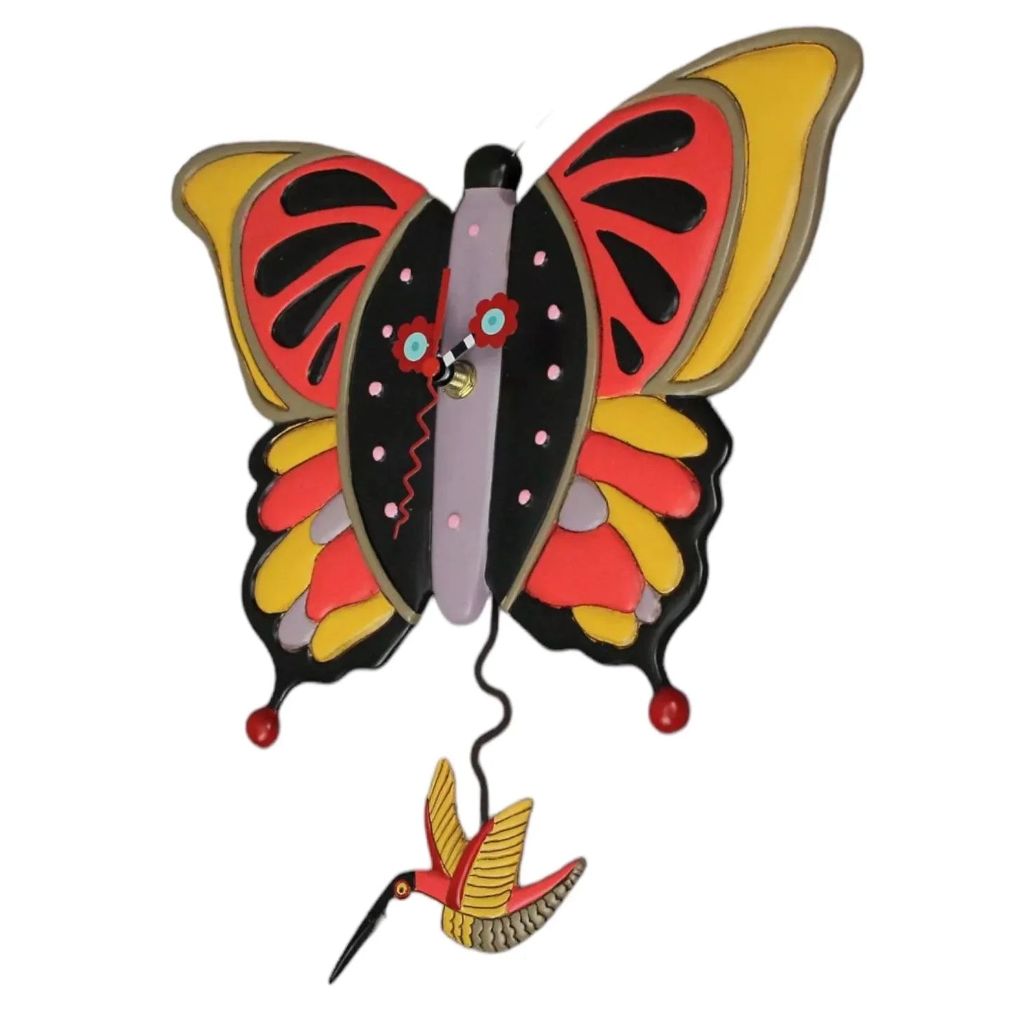 Clock Wall Butterfly Flutterby Garden Allen Designs Pendulum - The Renmy Store Homewares & Gifts