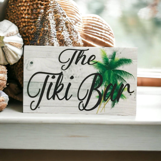 The Tiki Bar with Palm Trees Sign - The Renmy Store Homewares & Gifts