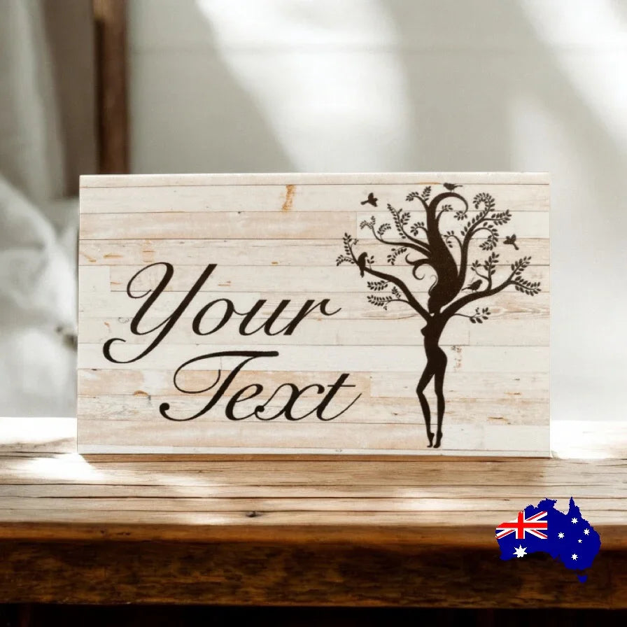 Woman Tree Nature Custom Personalised Sign