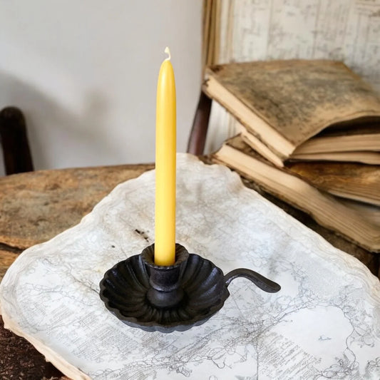 Candle Holder Candlestick Cast Iron Vintage - The Renmy Store Homewares & Gifts