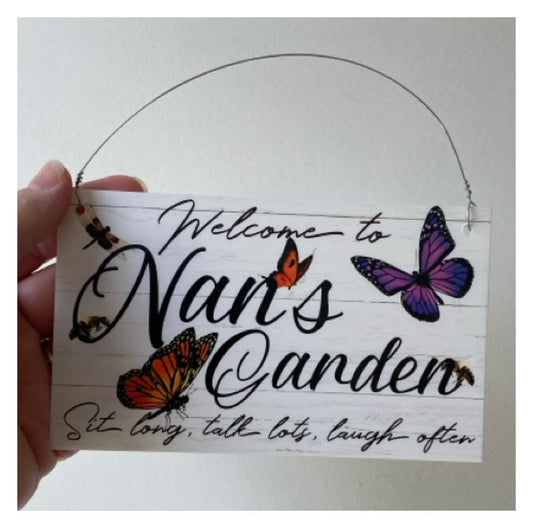 Butterfly Dragonfly Custom Personalised Palace Sign - The Renmy Store Homewares & Gifts