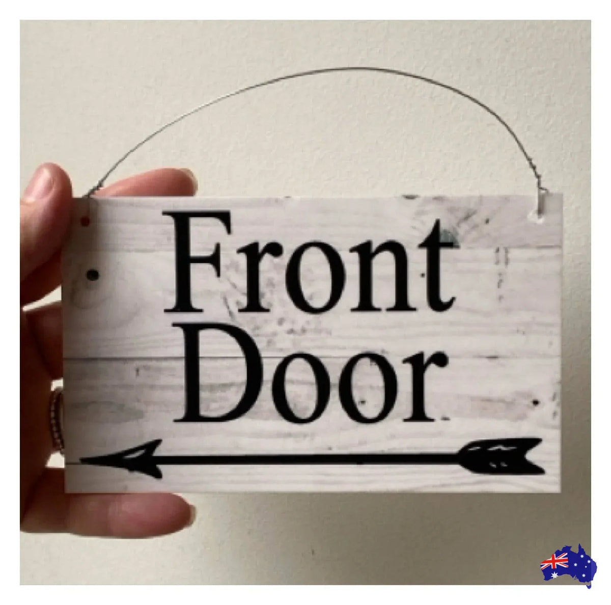 Custom Personalised Arrow Rustic Grey Direction Sign - The Renmy Store Homewares & Gifts