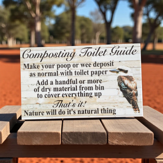 Composting Toilet Instructions Compost Kookaburra Sign