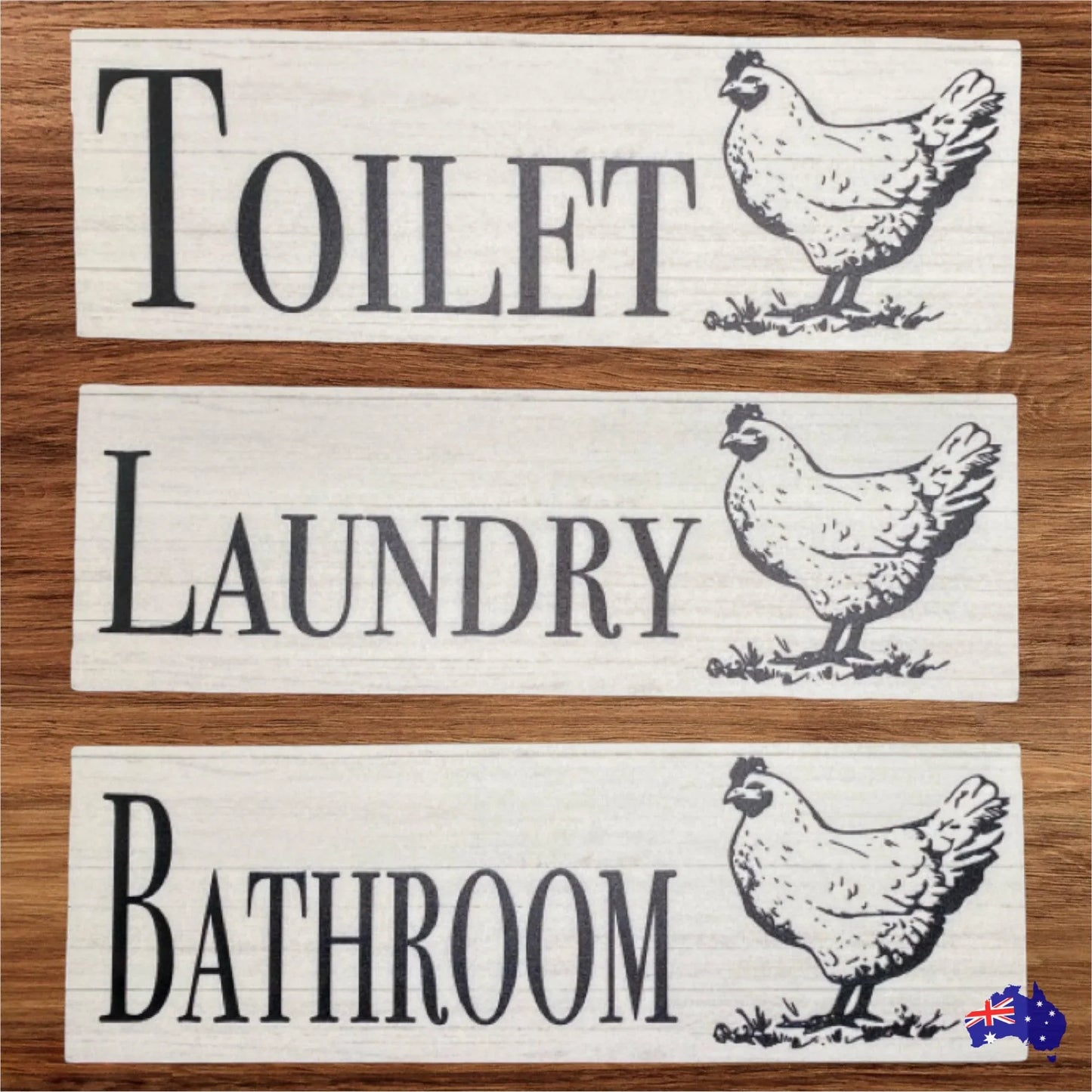 Chicken Toilet Laundry Bathroom Sign - The Renmy Store Homewares & Gifts