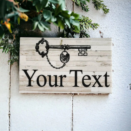 Vintage Key Personalised Custom Sign - The Renmy Store Homewares & Gifts
