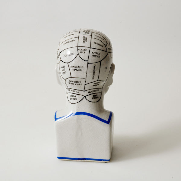 Phreno Phrenology Head 22cm Human Retro Vintage Ornament