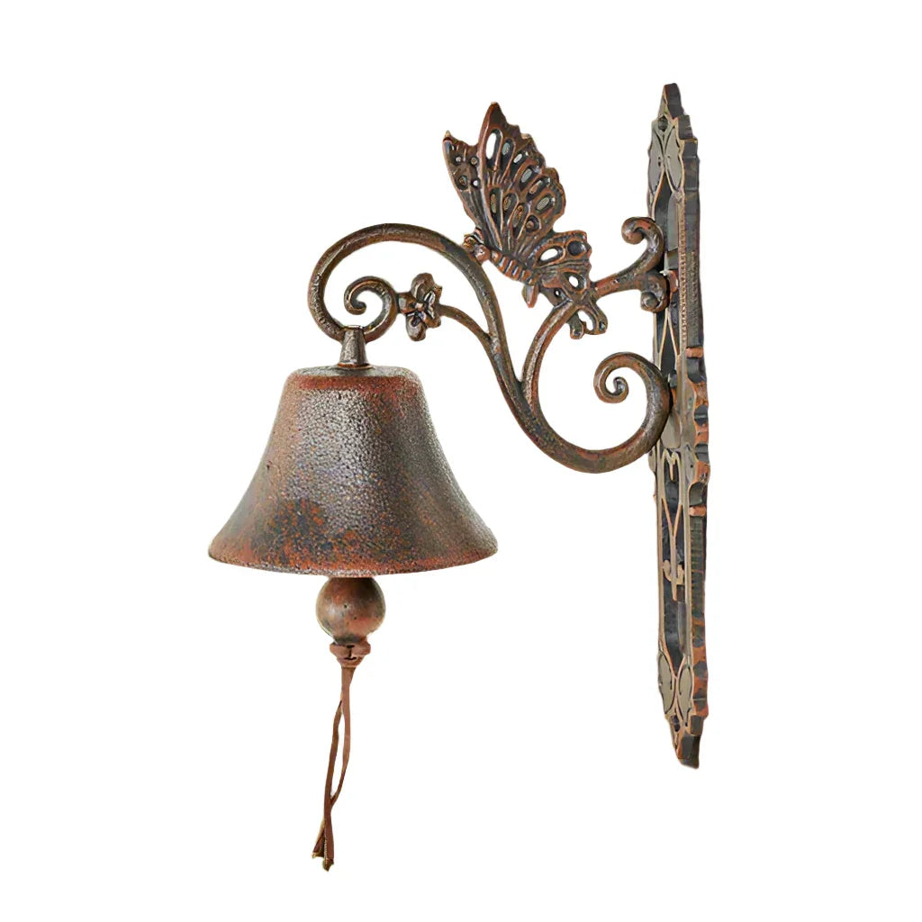 Doorbell Butterfly Rustic Cast Iron