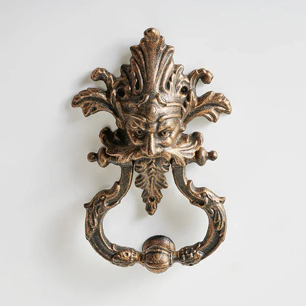 Door Knocker Green Man Nature Rustic Cast Iron