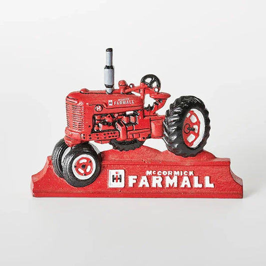 Door Stop Tractor Red Farmall Country Cast Iron
