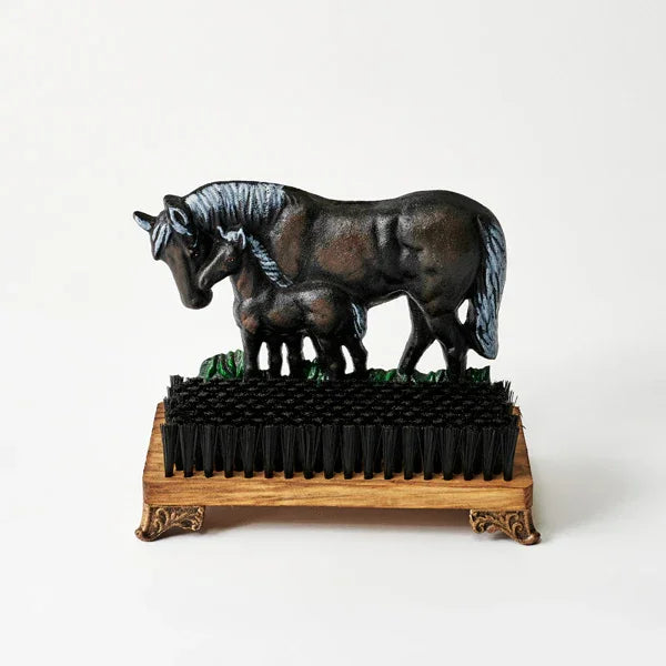 Shoe Scraper Horse Foal Brush Country Cast Iron