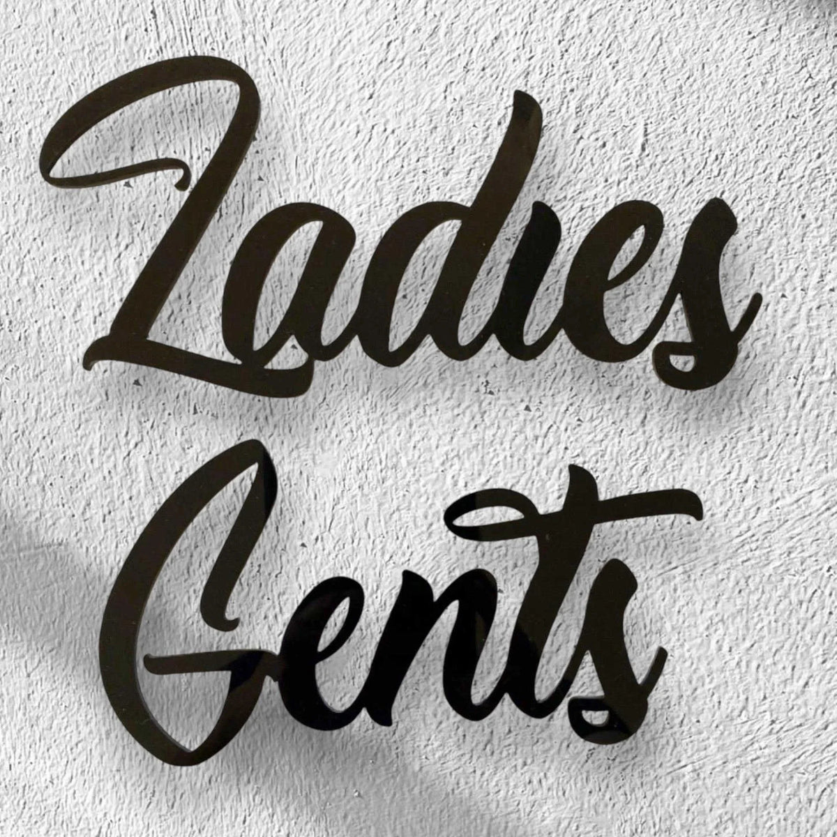 Gents Ladies Door Word Acrylic Wall Art Vintage - The Renmy Store Homewares & Gifts