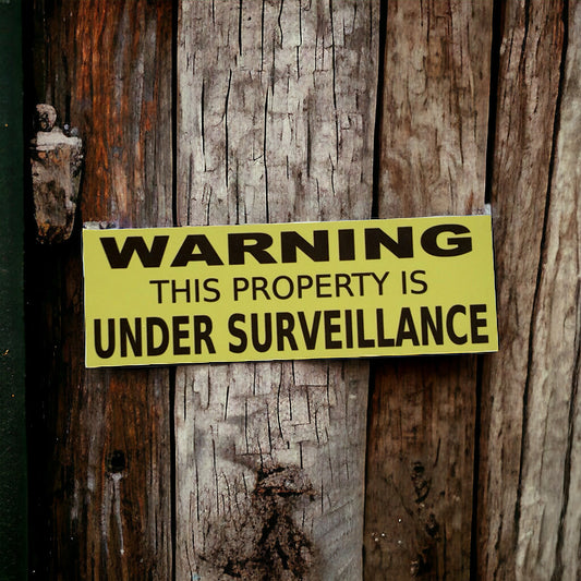 Warning Property Under Surveillance Sign - The Renmy Store Homewares & Gifts 