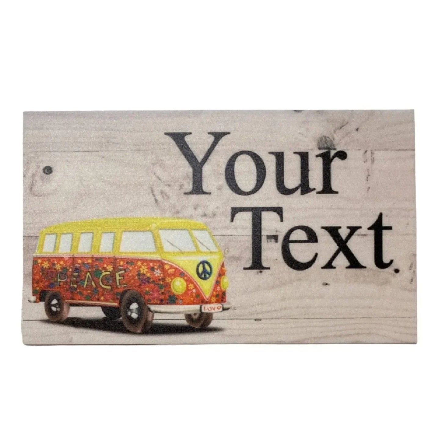 Kombi Yellow Peace Custom Personalised Sign - The Renmy Store Homewares & Gifts