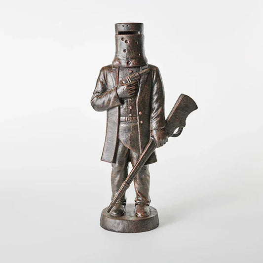 Ned Kelly Ornament Statue Rustic Cast Iron