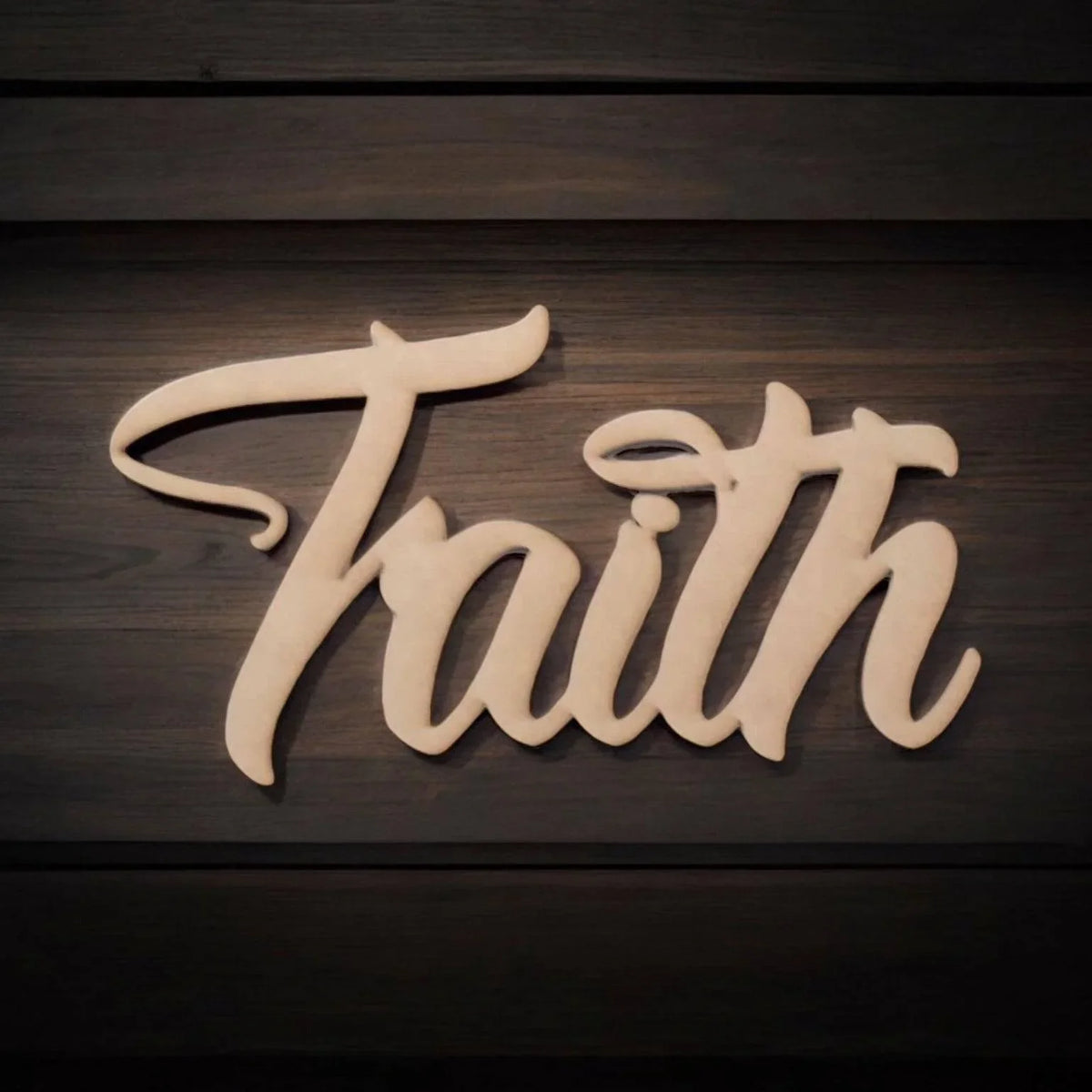 Faith Word Wall Quote Art DIY Raw MDF Timber Wood - The Renmy Store Homewares & Gifts